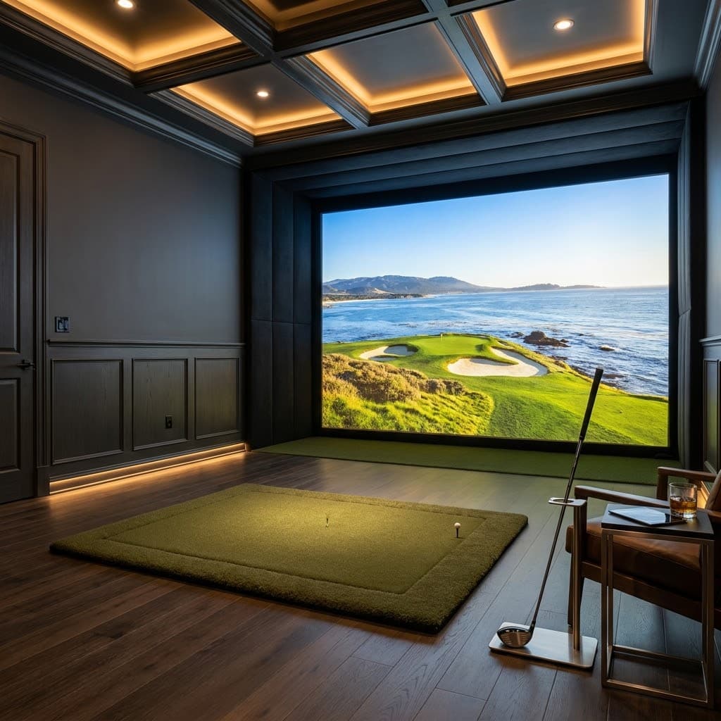 Golf simulator technology setup
